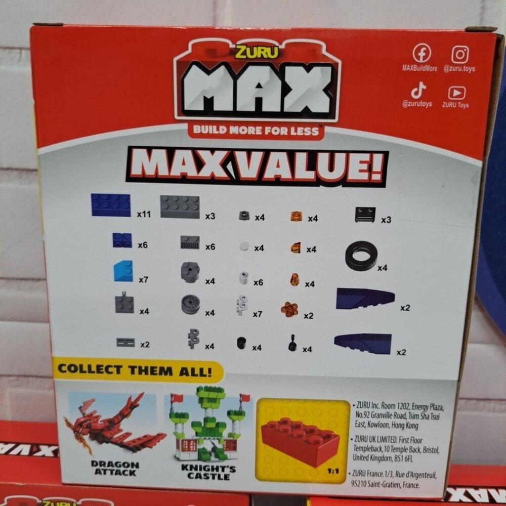 Lot of 3 Zuru Max Build, Space Hunter, Dragon Attack, Knights Castle, Sealed NIB - Picture 8 of 11